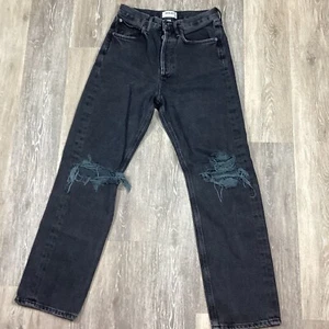 Agolde 90s Jeans Damen 25 schwarz distressed locker High-Rise Straight Retro Denim - Bild 1 von 15