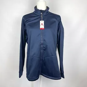 NWT Antigua Women's Sz XXL Navy Blue Full Zip 100% Polyester Golf Jacket 101054 - Picture 1 of 11