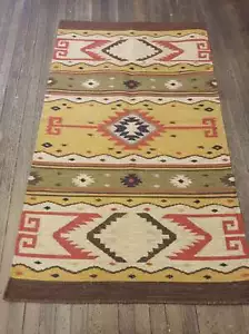 Handwoven Wool Rug # 2238; Del Sol Original Design - Picture 1 of 8
