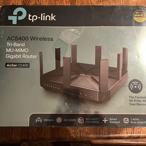 TP-LINK AC5400 Archer Wireless Mu-Mimo Gigabit Router Black Factory Sealed - Picture 1 of 3