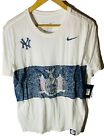 Nike Men's New York Yankees Flag Tri-Blend Short Sleeve T-Shirt, White, Medium