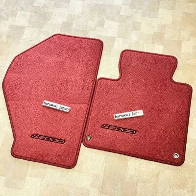 OEM Honda 2000-2009 S2000 Red Floor Mat Right Left Set Genuine New Red Stiching - Imagem 1 de 4