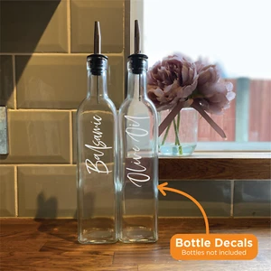ACEITE DE OLIVA y BALSÁMICO - Calcomanías de botella de cocina Pegatinas Etiquetas (Tipo 2) - Imagen 1 de 4