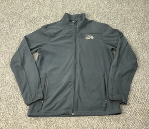 Mountain Hardwear Jacket Mens Medium Blue Full Zip Fleece Outdoor Hiking Camping - Picture 1 of 9