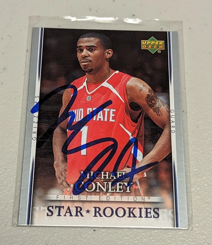 Mike Conley Rookie  Autographed Timberwolves Basketball Card Grizzlies Signed - Image 1 of 1