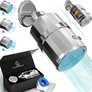 Shower Head Filter High Pressure 15 Stage For Hard Water Vitamin C + E Removes C - Picture 1 of 4