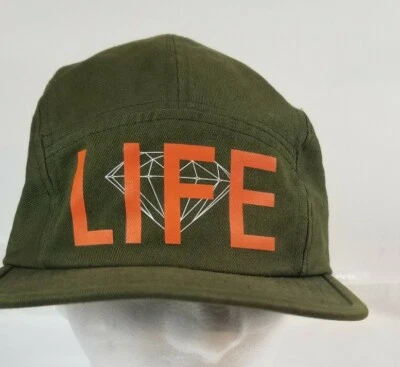 DIAMOND SUPPLY co. Life Panel Verde Fatiga Ajustable Diamante Life Hat Usado en Excelente Condición  Foto 1 de 4
