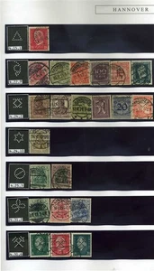 115986) DR Perfin/agujeros de empresa Symb.-CBC de Hannover, 200 sellos, 48 tipos - Imagen 1 de 1