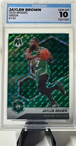 Jaylen Brown 2020 Panini Mosaic #155 Green Mosaic Boston Celtics - Picture 1 of 2