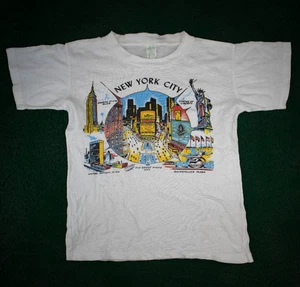 Vintage 50s 60s New York Graphic Souviner T Shirt Youth Size Tropix - Bild 1 von 6