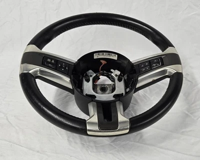 2013-2014 Ford Mustang Leather Steering Wheel w/ Controls Assembly - Image 1 of 4