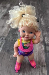 Vtg 90s Tyco California Roller Baby Rollerblade Skate Doll Skating 1991 Moves - Picture 1 of 6