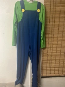 Super Mario Luigi Kostüm Erwachsene Größe Small Halloween Party Cosplay Rave - Bild 1 von 1