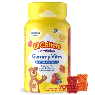 Multivitamínico gomoso diario L’il Critters Gummy Vites para niños vitamina C D3 para... Foto 1 de 4