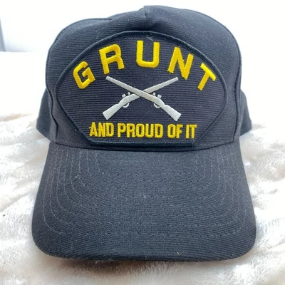 Boné GRUNT "AND ORGULHOS OF IT" Eagle Crest como novo preto - Imagem 1 de 4