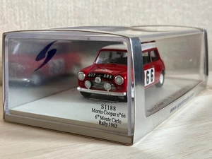 Spark 1/43 Morris Cooper #66 Monte Carlo Rally 1963 Diecast Model Car Collectibl - Picture 1 of 14