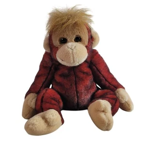 Ty Beanie Buddies Schweetheart Monkey Plush Red Realistic Chimp Orangutan VTG - Picture 1 of 11