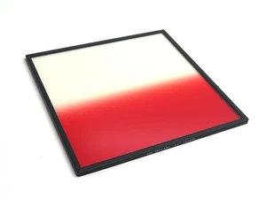 Lee England 6.6x6.6" pop red graduated hard edge HE grad resin lens filter - Picture 1 of 3