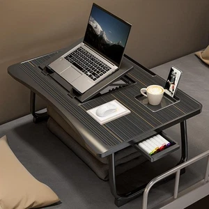 Stolik do łóżka na laptopa, składany stół do układania Stojak na tablet Laptop Taca na łóżko Stół, Przenośny - Zdjęcie 1 z 27