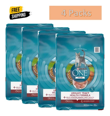 4 Pack, Purina ONE +Plus Urinary Tract Health High Protein Chicken Dry,16 lb Bag - Image 1 of 4