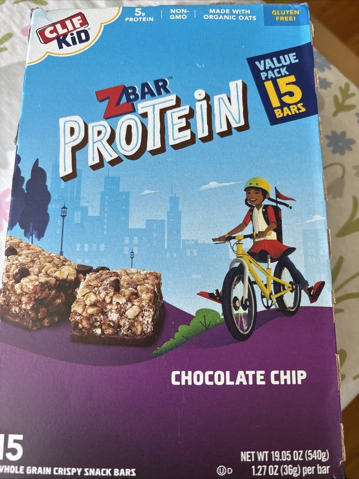 CLIF Kid Zbar Protein - Chocolate Chip - Crispy Whole Grain Snack Bars - Made... - Image 1 of 1
