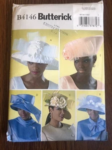 Butterick B4146 Misses Fancy Hats Sewing Pattern Uncut Sizes S M L - Picture 1 of 5