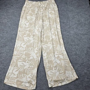 PrAna Pants Womens Medium Fernie Floral Wide Leg Pull On Vacation Coastal Beach - Picture 1 of 7