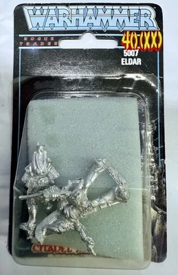 Warhammer 40k: Rogue Trader Era OOP Eldar  Captain and Warriior blister NOS 5007 - Image 1 of 4