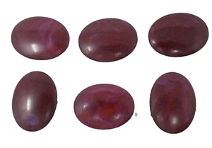 6 Cabochon Dark Purple Oval 40x30mm undrilled acrylic flat back crafts jewelry - Picture 1 of 2