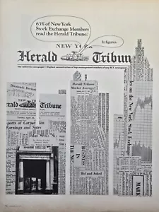 Anuncio impreso vintage de lectores de alta dirección New York Herald Tribune 1965 - Imagen 1 de 4
