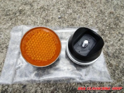 REFLECTOR HORQUILLA DELANTERA HONDA S90 CL90 SL100 SL125 SL175 SL350 UN PAR ÁMBAR  Foto 1 de 4