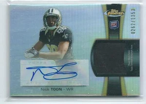 Topps Finest Nick Toon Prime Patch Relic 2012 autógrafo automático RC/1353 Saints - Imagen 1 de 1