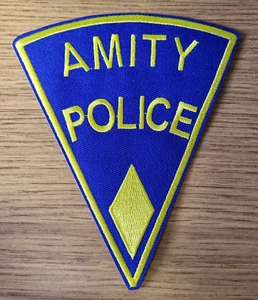 Jaws Movie Amity Police Uniform Yellow Diamond Patch 5 inches tall - Picture 1 of 3