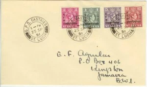 1951 St Lucia Sc 152-155 New Constitution issues First Day Cover - Picture 1 of 1