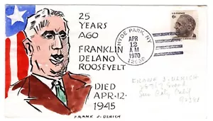 Franklin D. Roosevelt Todestag Jahrestag Cover - Frank Ulrich handgezeichnet - Bild 1 von 2