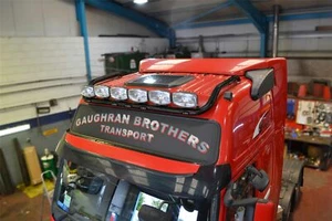 Roof Bar + LEDs + Spots + Clear Beacons For Volvo FM 2 & 3 Globetrotter XL BLACK - Picture 1 of 6
