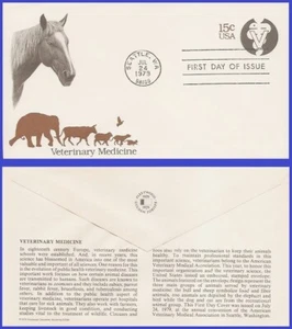 Medicina veterinaria USA5 #U595 U/A Fleetwood FDC - Imagen 1 de 1