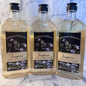 3 BATH & BODY WORKS AROMATHERAPY BODY WASH FOAM BATH INSPIRE EUCALYPTUS 10 OZ - Picture 1 of 5