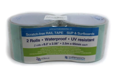 SUP Rail Tape - Clear Smooth - 2 Rolls x 2.5m x 65mm | For Stand Up Paddleboards - image 1 of 4