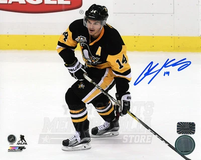 克里斯·库尼茨匹兹堡企鹅签名亲笔签名家庭动作8x10 PF — 第 1/2 张图片