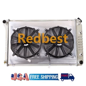 Radiador y ventilador de 3 filas para 1968 69 70 71 72 Chevelle GTO Cutlass Lemans 7,4 L 28" W 161 - Imagen 1 de 12
