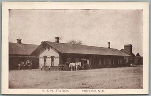 POSTAL ANTIGUA MILFORD NH ESTACIÓN DE FERROCARRIL DEPÓSITO DE FERROCARRIL - Imagen 1 de 2