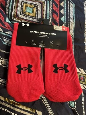Under Armour UA PERFORMANCE TECH Cushioned Crew Socks (6 Pairs). MEN Size7-8.5 - Image 1 of 2