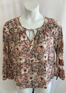 Blusa donna Lucky Brand taglia M con cravatte medie e stampa floreale. - Foto 1 di 9