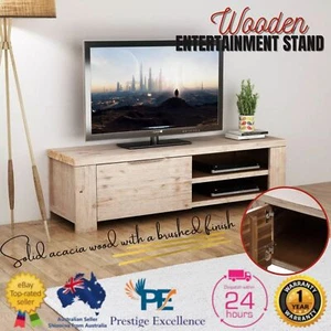Entertainment Unit Stand Cabinet Storage Wooden Furniture Shelf Lowline 140cm AU - Picture 1 of 10