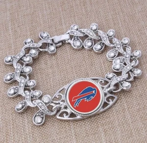 Nuevo Brazalete de Fútbol Redondo Dije Cierre Pulsera Plata Tibetana Estrás - Imagen 1 de 3