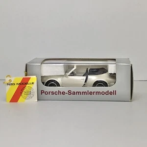 Porsche Sammlermodell #304 911 Turbo Cabrio White NZG Modelle Model Car w Box - Picture 1 of 8