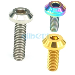 2pcs M6x1 M8x1.25 12-30mm GR5 Titanium Motorcycle Brake Disc Mount Screw Bolts - Picture 1 of 23