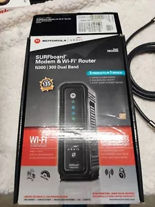 Motorola ARRIS SURFboard SBG6580 DOCSIS 3.0 Cable Modem Wi-Fi and Router N300 - Picture 1 of 11