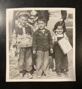 Vintage 1940s Photo Kids Ready for School Barbie? Doll Fashion Western Patches - Picture 1 of 5